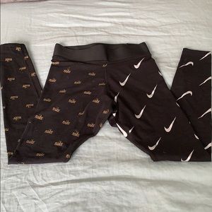 Black Nike Patterned Leggings